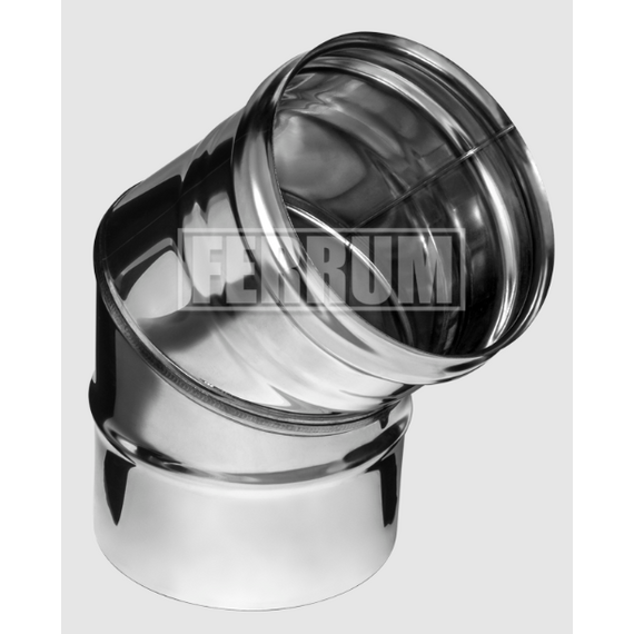 4elementsКолено угол на 135° для дымохода (2 секции) Ferrum D150 (0,8мм), изображение 4