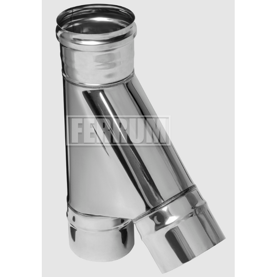 4elementsТройник-К на 135° для одностенного дымохода Ferrum D150 (0,5 мм), изображение 3