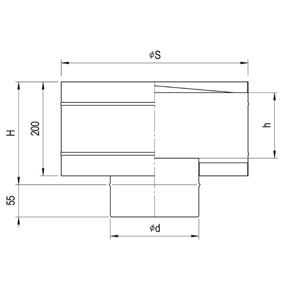 4elementsЗонт-К с ветрозащитой для дымохода Ferrum D180 (0,5мм), изображение 4