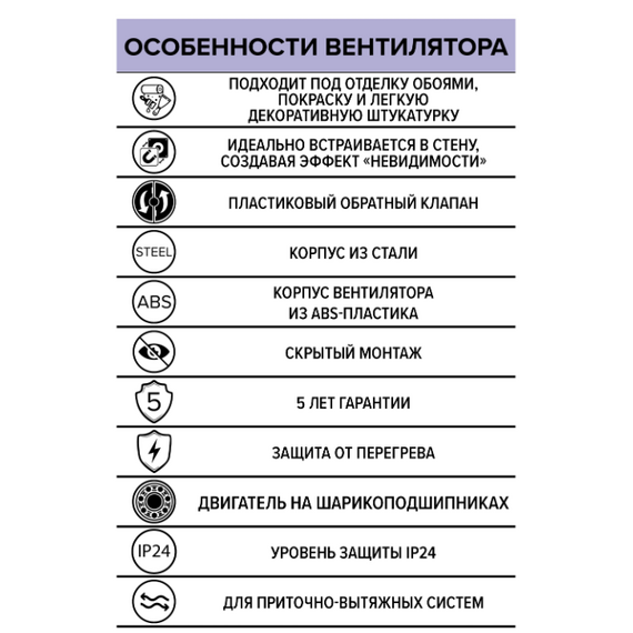 4elementsОсевой вентилятор TERRIFIC 100 BD BB Matt Black Скрытого Монтажа с обратным клапаном, изображение 5