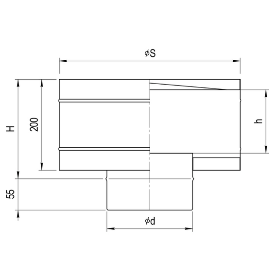 4elementsPalarie antiploaie cu protectie cos de fum Ferrum D180 (0,5mm), изображение 4