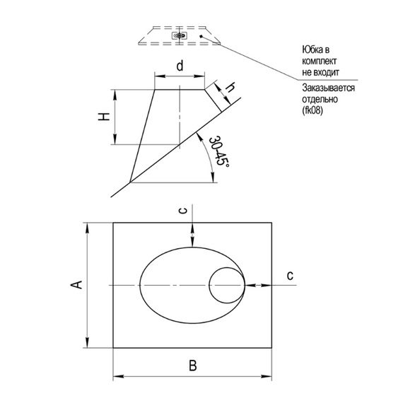 4elementsTrecere pentru acoperis de colt Ferrum D280 (0,5mm), изображение 5