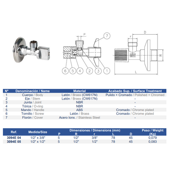 4elementsRobinet sub lavuar 1/2" x 1/2" econom Genebre, изображение 2