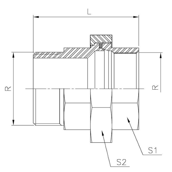 4elementsRacord olandez din inox 1/2" MF Genebre, изображение 3