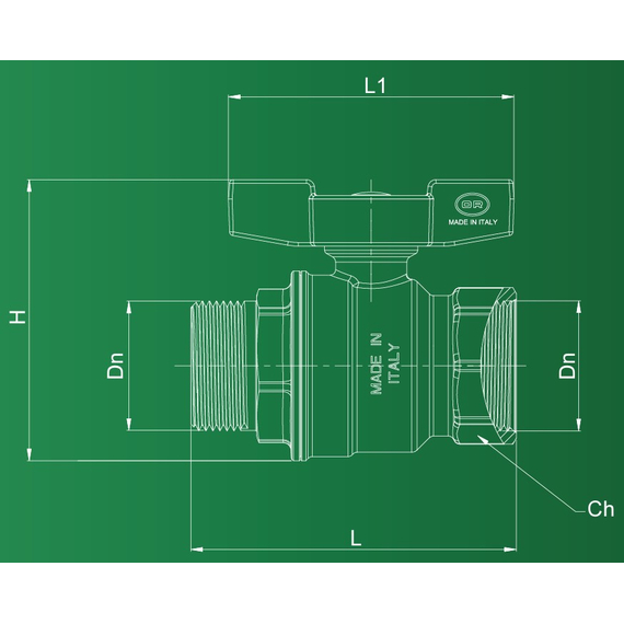 4elementsRobinet cu bilă fluture 3/4" FM OR, изображение 4