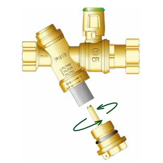 Впускная группа для счетчика в комплекте с фильтром PN16 1/2*3/4" OR, изображение 3