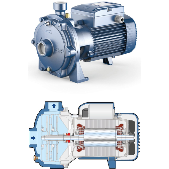 4elementsPompă centrifugă cu două rotoare Pedrollo 2CP32/210A 7,5 kW