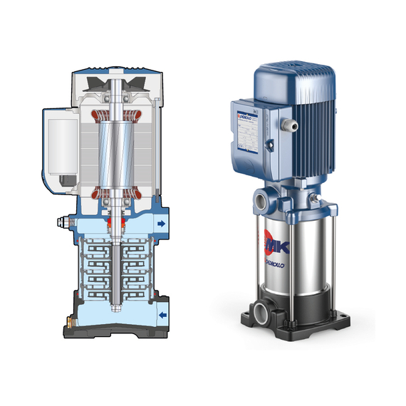 Вертикальный многоступенчатый насос Pedrollo MK5/4 1.1kW, изображение 2