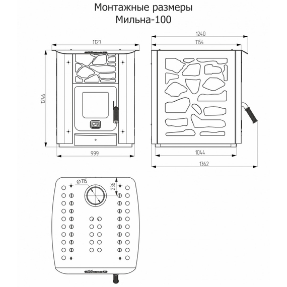 4elementsSoba de incalzire si gatit Teplodar MILINA-100 10 kW, изображение 4