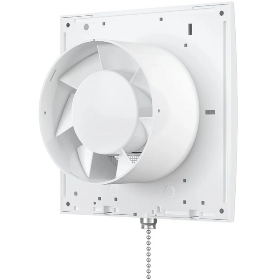 Осевой вытяжной вентилятор с сеткой и шнурком ERA 4S-02 D100 White, изображение 4