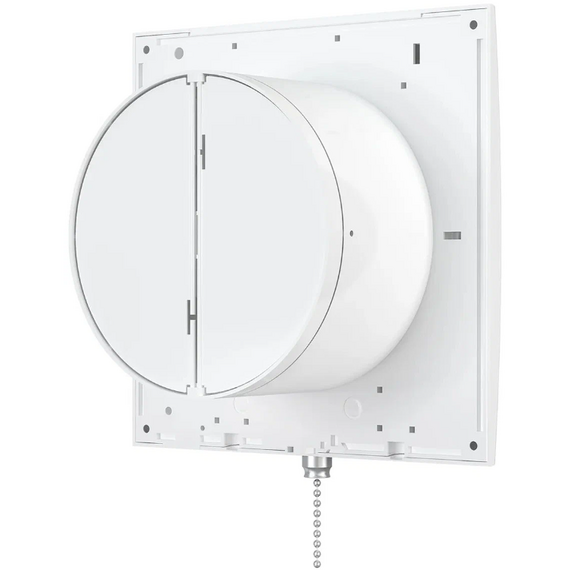 Осевой вытяжной вентилятор с сеткой и шнурком ERA 5S-02 D125 White, изображение 3