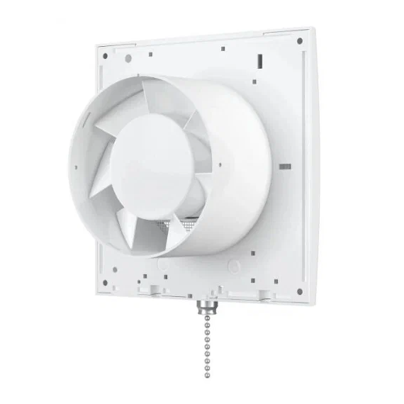 Осевой вытяжной вентилятор с сеткой и шнурком ERA 6S-02 D150 White, изображение 3