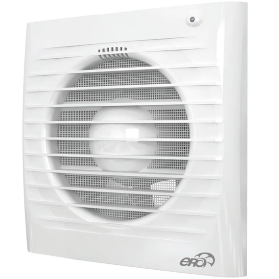 Осевой вытяжной вентилятор с сеткой и датчиком влажности ERA 4S HT D100 White