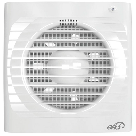 Осевой вытяжной вентилятор с сеткой и датчиком влажности ERA 4S HT D100 White, изображение 2