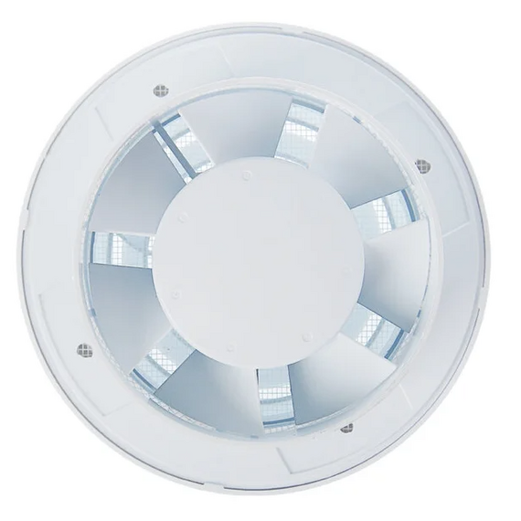 Осевой вытяжной потолочный вентилятор с сеткой Auramax RF 6S D160 White, изображение 3