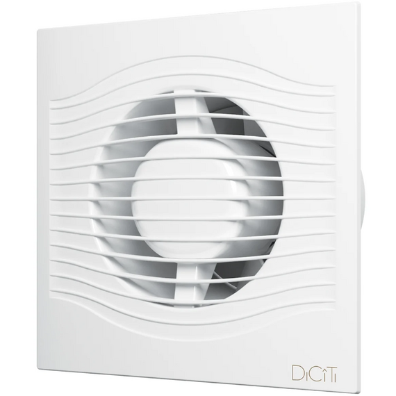 Осевой вытяжной вентилятор с обратным клапаном DICITI SLIM 4C D100 White, изображение 2