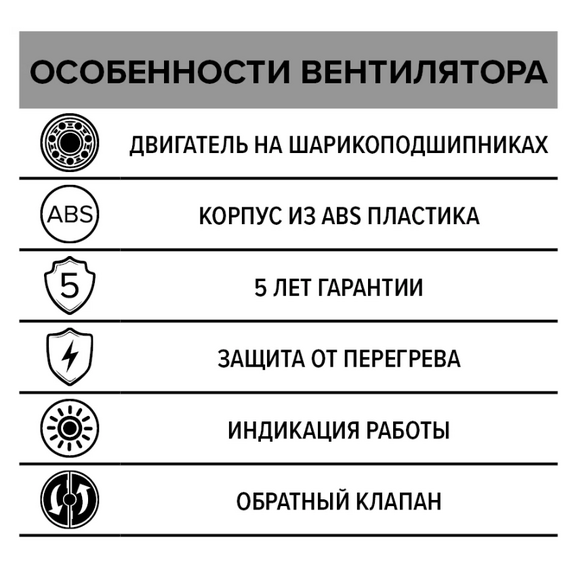 Дизайнерский вытяжной вентилятор с обратным клапаном Diciti Standard 5C D125 Gold, изображение 2