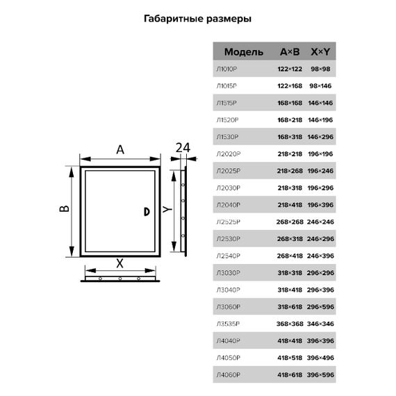 Ревизионный люк стенной 35x35 с ручкой Mistral, изображение 5