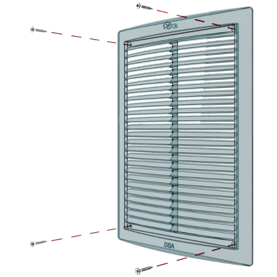 4elementsGrila pentru ventilatie din ABS-plastic Era 2030РЦ 20х30 Ivory, изображение 2
