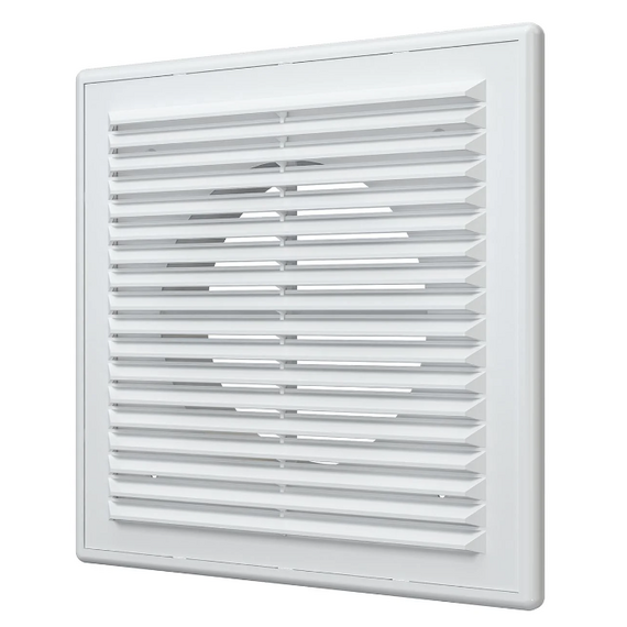 Вытяжная вентиляционная решетка из АБС-пластика с рамкой Mistral 21х21 D125 White, изображение 2
