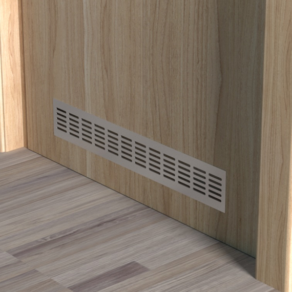 4elementsGrila de ventilatie pentru usa si pervaz Era 4808DP AL 48х8 Silver, изображение 6
