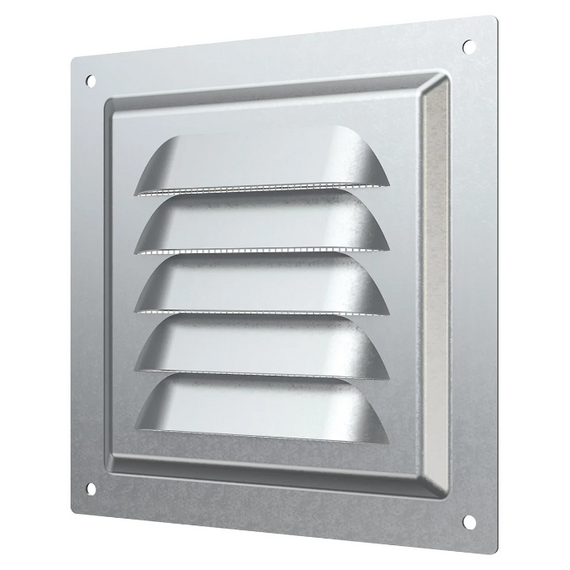 4elementsGrila din otel pentru ventilatie cu plasa Era 1212МЦ 12x12 Silver