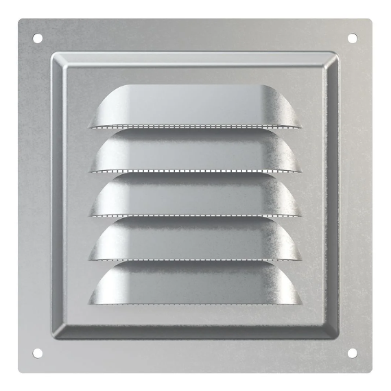 4elementsGrila din otel pentru ventilatie cu plasa Era 1212МЦ 12x12 Silver, изображение 2