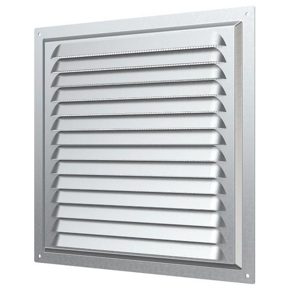 Вытяжная стальная вентиляционная решетка с сеткой Mistral 25x25 Silver