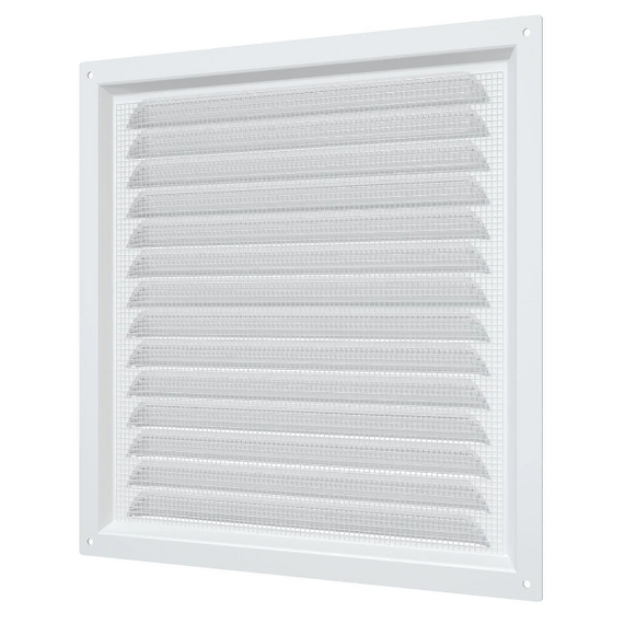 4elementsGrila din otel pentru ventilatie cu plasa Era 2525МЭ 25х25 White, изображение 4