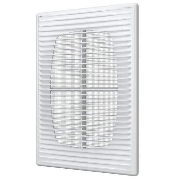 4elementsGrila pentru ventilatie din ABS-plastic cu cadru si plasa Era 1825П 18х25 White, изображение 2