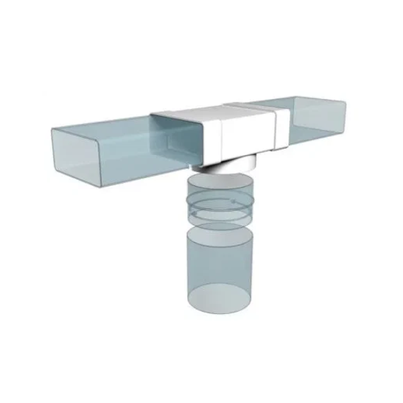 4elementsСonector-teu ventilatie plat-rotund Era 612ТФ10П 6х12 D100, изображение 6
