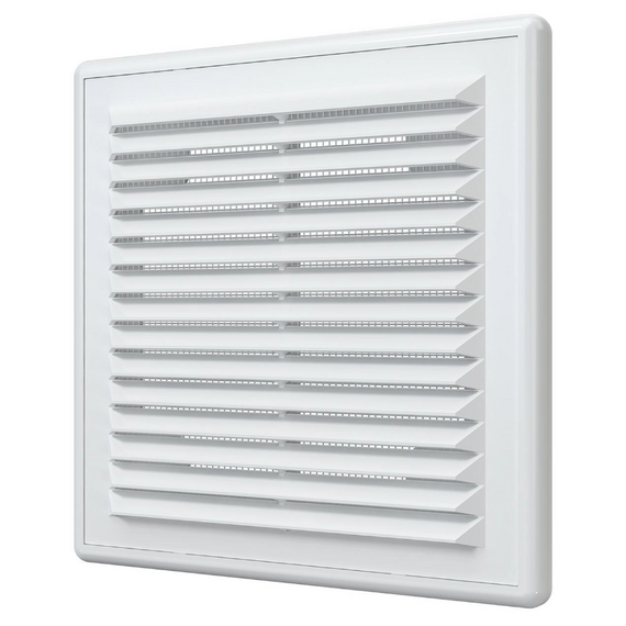 Вытяжная вентиляционная решетка с сеткой Aluvent Econom 1515ES 15x15 White