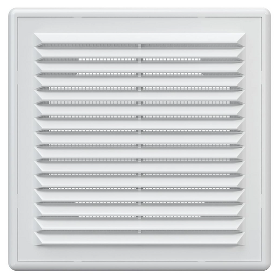 Вытяжная вентиляционная решетка с сеткой Aluvent Econom 2020ES 20x20 White, изображение 2