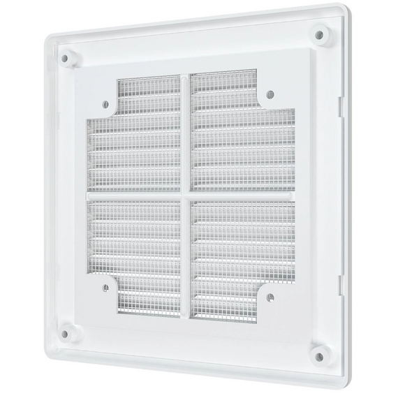 Вытяжная вентиляционная решетка с сеткой Aluvent Econom 2020ES 20x20 White, изображение 4