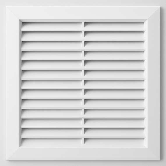 Вытяжная вентиляционная решетка с сеткой и фланцем Awenta Classic T40 17x17 White