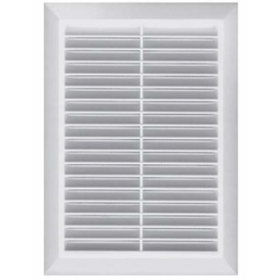 Вытяжная вентиляционная решетка с сеткой и фланцем Awenta Classic T26 16.5х23.5 White
