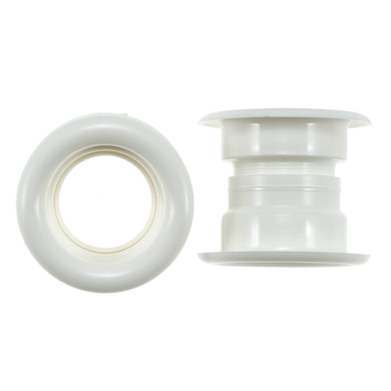 Дверная переточная решетка двухсторонняя (втулка) Hardi 05500 White, изображение 3