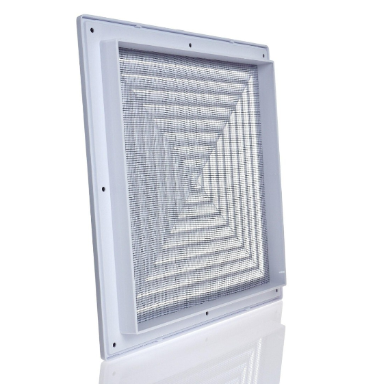 Вытяжная вентиляционная решетка с сеткой Hardi 05900 28x28 White, изображение 4