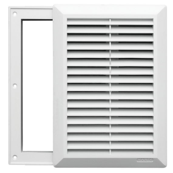 Вытяжная вентиляционная решетка с сеткой Hardi 02901 20x28 White, изображение 3