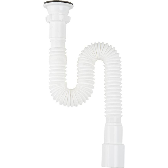 Гофросифон 1 1/4"х40/50 с нержавеющей решеткой, длина 335 -750 мм, Aquant