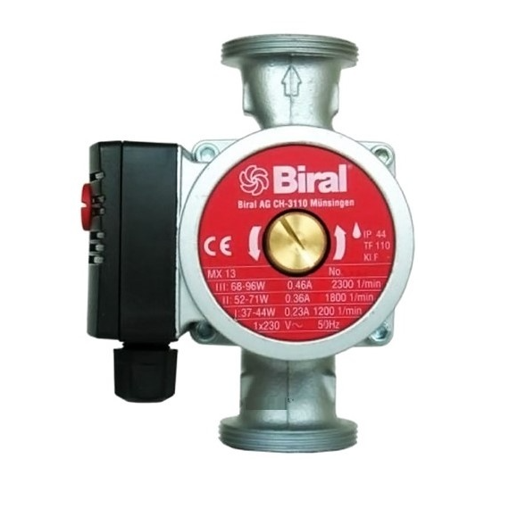 Насос циркуляционный MX 13-1 DN25, 37-96W -180  (H=5.5m, Q=5m3/h) BIRAL, изображение 2