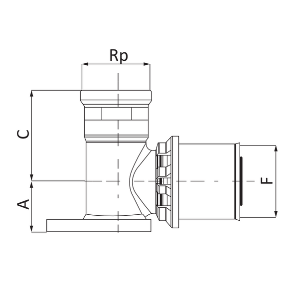 4elementsCot 90 20x3/4" DeltaPress Unidelta, изображение 2
