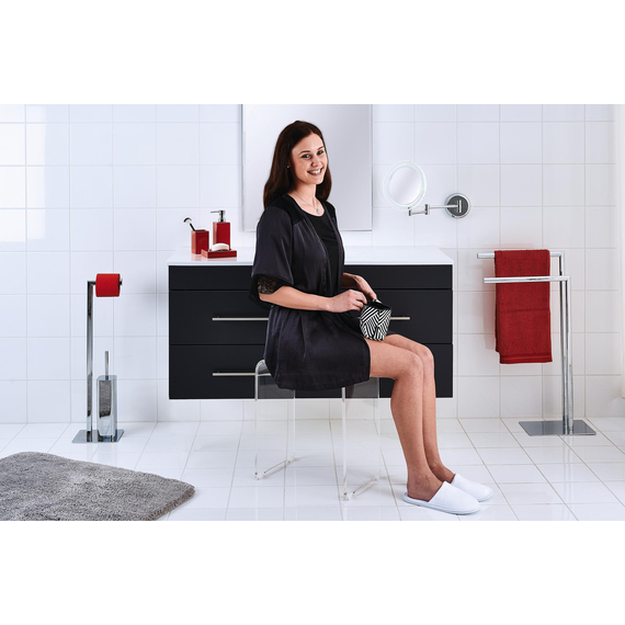 4elementsТабурет для ванной Trendy черный матовый акриловый, изображение 4
