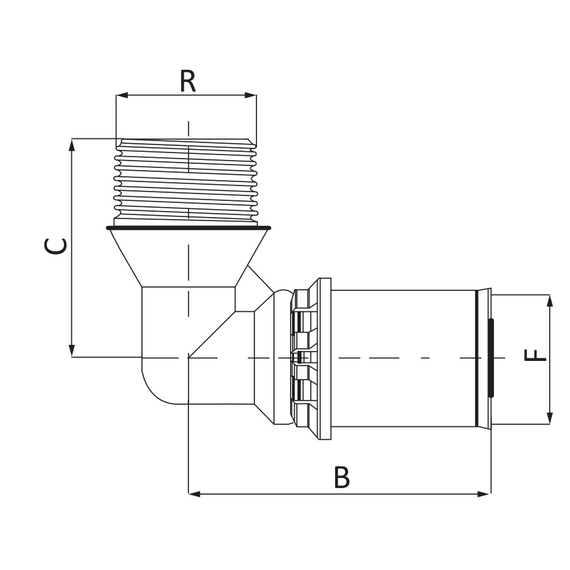 4elementsCot 90 20x3/4" DeltaPress Unidelta, изображение 2