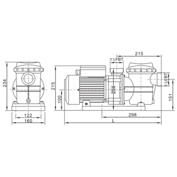 4elementsНасос для бассейна FLSTP120 0.9 kW 220V 50HZ Kubber, изображение 5