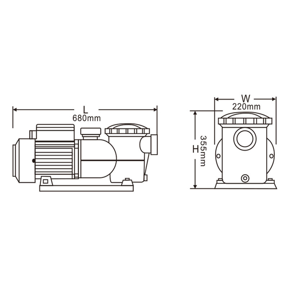 4elementsНасос для бассейна FLSTP300 2.2 kW 220V 50HZ Kubber, изображение 7