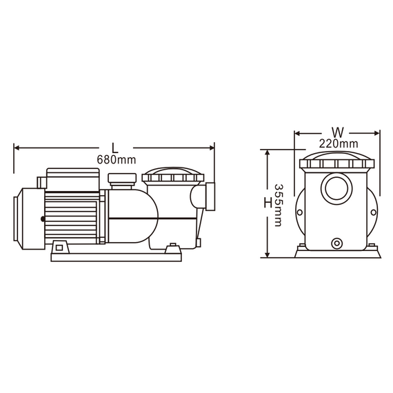 Насос для бассейна HQ-400 3 kW 380V 50Hz Kubber, изображение 4