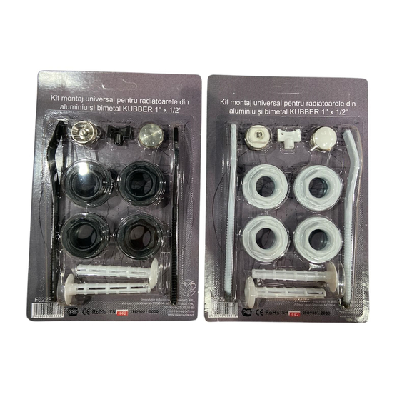 Комплект черных футорок 1" x 1/2" KUBBER, изображение 2