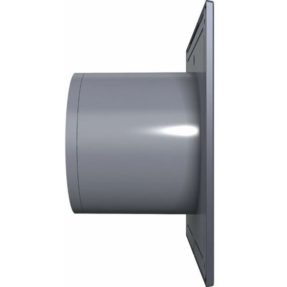 Дизайнерский вытяжной вентилятор с обратным клапаном VentEurope ELEGIA 100 BD Dark Gray Metal D100, изображение 3