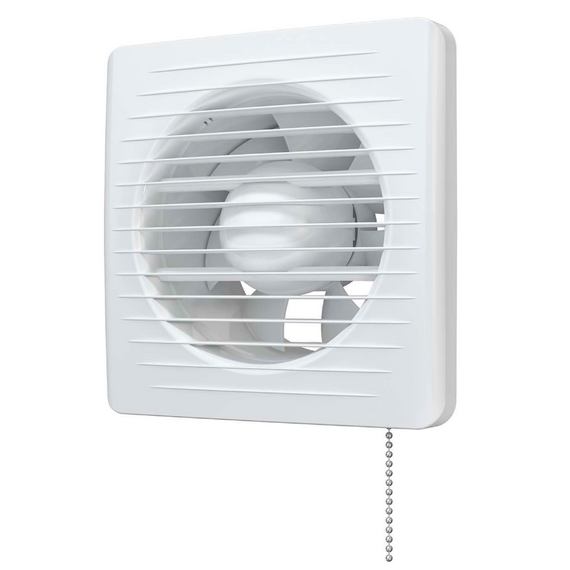 4elementsVentilator de evacuare axial cu grila si intrerupator cu lant VentEurope CLASSIC 125 PS White